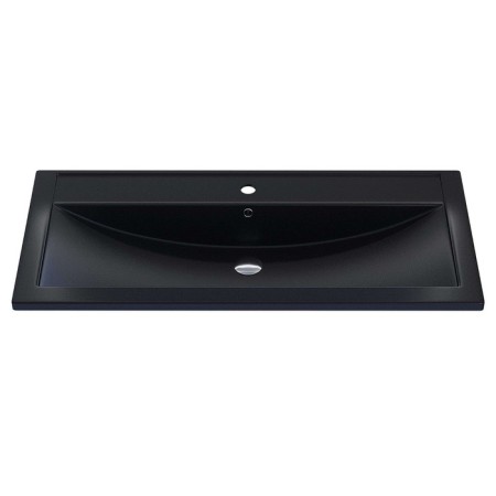 Sink uperwood Foster Quartz 100 cm, quartz, black matte, space-2