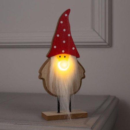LED figure "Santa Claus" 7 × 22 × 5 cm, wood, CR2032 batteries, warm white glow