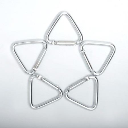 Carabiner triangle, 4cm, silver-2