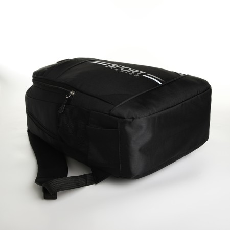 Youth backpack with a zipper, 4 pockets, black color-4
