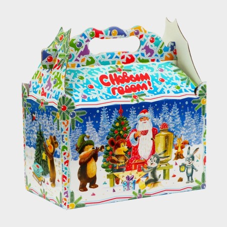 New Year. Gift box New Year's casket "Forest Foreths" 21.2 x 12.3 x 22.6 cm.-1