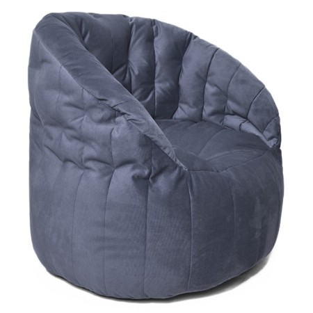 Chelsea chair, size 85x85 cm, velor fabric, gray color-1