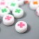 Beads for creativity plastic "Bright clover on white" set of 20 g 0.7x0.7 cm