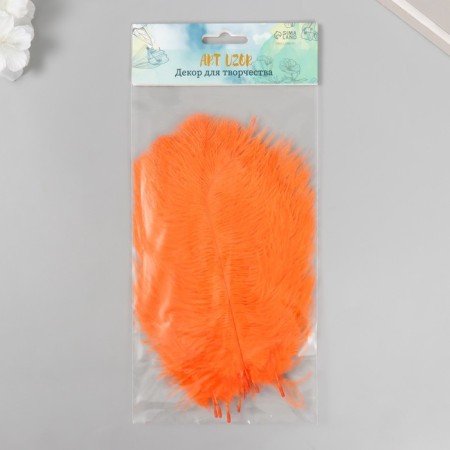 Decorative ostrich "Orange" h = 15-20 cm-2