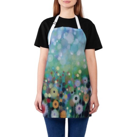Apron kitchen with a photo print "Dandelion snow", adjustable, size OS