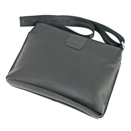 Men's Bag VM009-00140, Black, genuine leather color, 31x6x24 cm-1