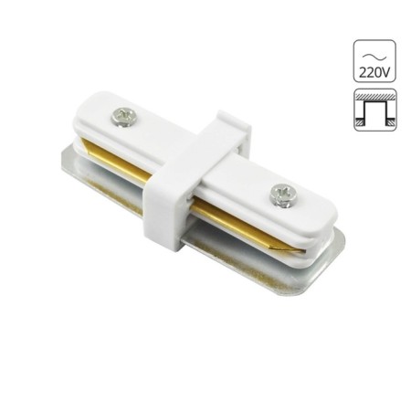 Direct Connector for the ARTE LAMP Track Accessories A130233, 3x8x2 cm, white