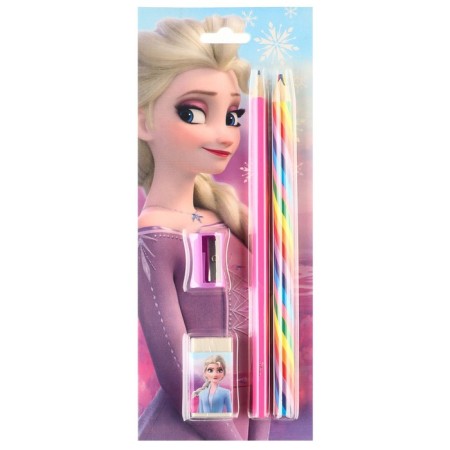 Cleaning set, sharpener, eraser, pencil, cold heart color mix-1