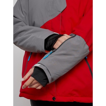 Ski jacket women's winter, size 52, red color-9