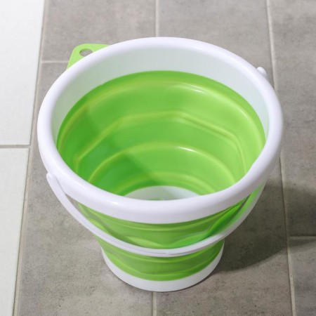 Folding bucket, 5 l, 26 × 26 × 20 cm, color mix-1