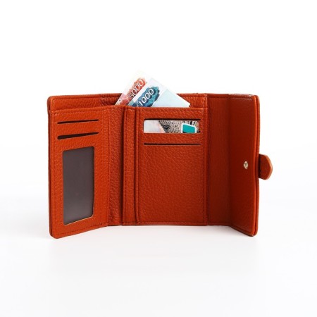Women's wallet on the button, redhead color-4