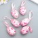 Decor Easter suspension "Egg with flowers" set 6x4 cm