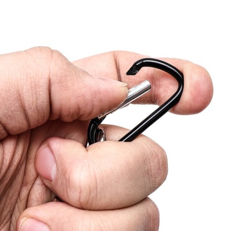 Carabiner with magnet is tourist, black, 10.5 cm-1