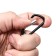 Carabiner with magnet is tourist, black, 10.5 cm
