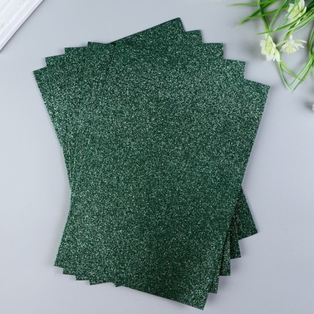 Foamiran glitter Magic 4 Hobby 2 mm cent. Green, 20x30 cm-1