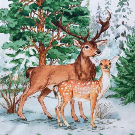 Apron "Ethel: New Year's Forest", 65 × 60 cm, 100 % cotton, sarzha, 190 g/m²-6