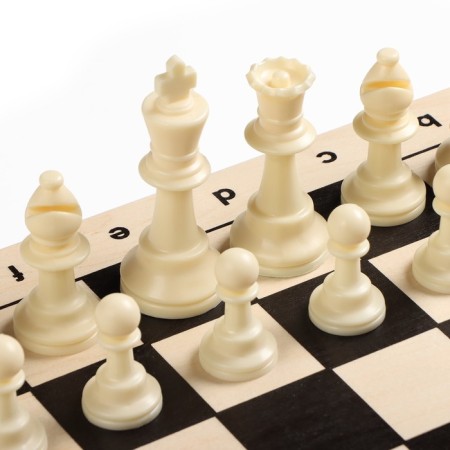 Chess Grandmaster, tournament 43x43 cm, Plastic figures, King H-10 cm, Pig H = 4.5 cm-4