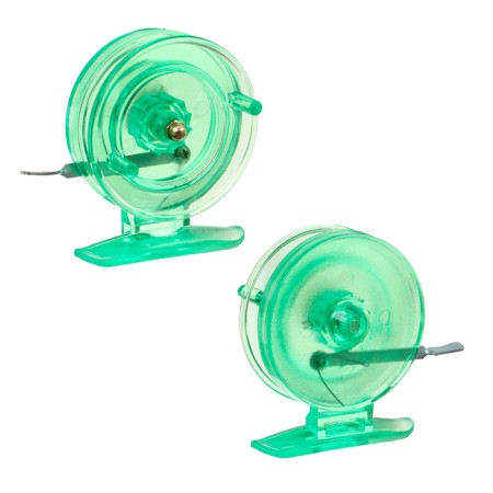Inertial coil, plastic, diameter 6.5 cm, light green color, 808s-1