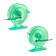 Inertial coil, plastic, diameter 6.5 cm, light green color, 808s