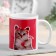 Sublimation mug "Olya" cat, heart, 320 ml, with application