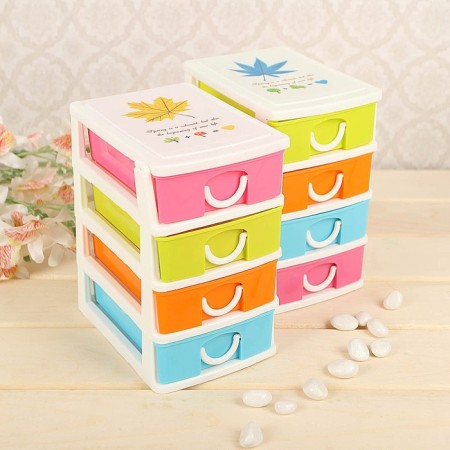 Mini - chest of drawers for trifles 4 sections "Rainbow", 13 × 9 × 14.5 cm, color mix-11