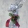 LED figure "silver deer" 50 × 85 × 18 cm, metal, 220 V, glow of white