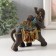 Polystone souvenir "Dark Elephant in Red Popone" MIX 12x6x12 cm