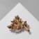 Brooch "Pearls" olive leaves, white color in gold