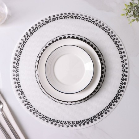 Serving napkin "Michendi", 38 × 38 cm, black and white color-2