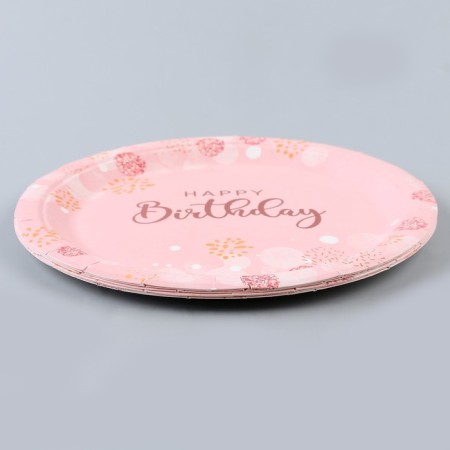 Paper plate "Happy Birthday", in a set of 6 pcs.-1