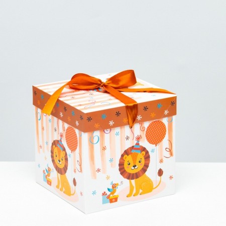 Self -assembly box "Children's" lion 15x15x15 cm