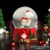 Souvenir Polystone Water Ball "White Bear in a New Year's cap with an asterisk" 7x8x9 cm