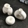 Set of candlesticks "Marta, Meland, Edward" White sand, 3pcs/8x10cm/10x10cm/4x7cm