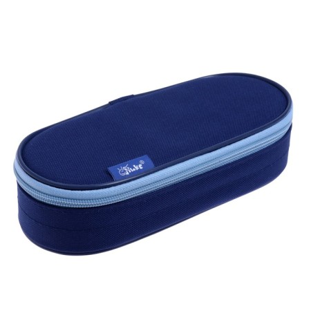 Penal-footwalk 85 x 210 x 50 mm with a folding bar, soft, textile, calligrata PMK 24-42, blue/blue-2