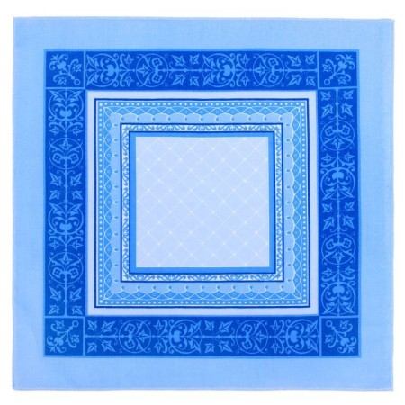 Men's handkerchiefs "Ethel" size 30x30 cm, (set 12 pcs,), blue color, MIX drawing-4
