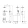 Shower system IDDIS RAY, with the upper watering can, black matte