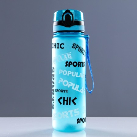 Water bottle, 600 ml, Popular, with a sieve for fruits, 23 x 6 cm, gray