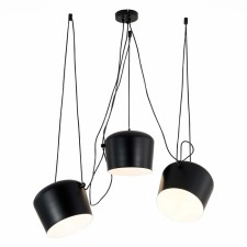 Suspended EVOLUCE lamp. Sle120643-03. TRIESTE. 3x40 watts, e27, 200 cm, black color