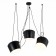 Suspended EVOLUCE lamp. Sle120643-03. TRIESTE. 3x40 watts, e27, 200 cm, black color