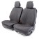 Caps on the front seats Car Performance, 2 pcs, Fiberflax (flax), rhombus, black
