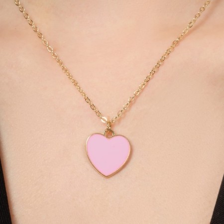 Pens "Heart" Tenderness, Pink color in gold, 40 cm