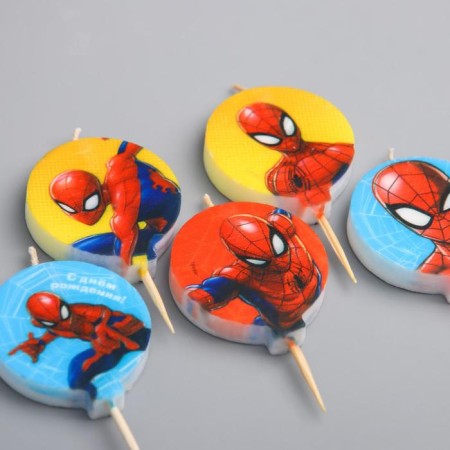 Candle in the cake set, Spider-Man. 5 pcs.-3