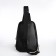 Bag - sling, textura, genuine leather, black color