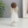 Polystone souvenir "Angel with a flashlight" Golden wings 4x4.8x13 cm