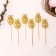 Skewers XV, 12.5 cm, gold color, set 6 pcs.