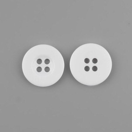 A set of buttons, 4 punctures, d = 18 mm, 10 pcs, in a blister, white color-2