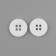 A set of buttons, 4 punctures, d = 18 mm, 10 pcs, in a blister, white color