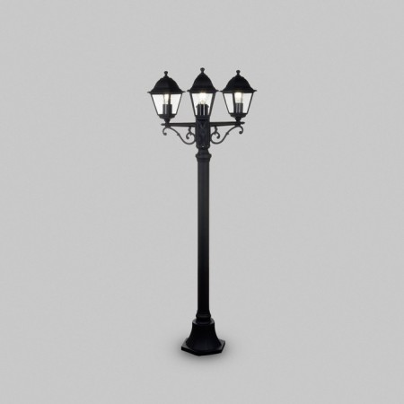 Outdoor O003FL-03B, 3x60W, 55x55x230 cm, e27, black color, black