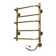 Domoterm electric heated towel rail "Orpheus", 500 x 700 mm, 5 crossbars, right, bronze