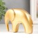 Souvenir Polystone "Golden Elephant" 3.5x13x7.5 cm